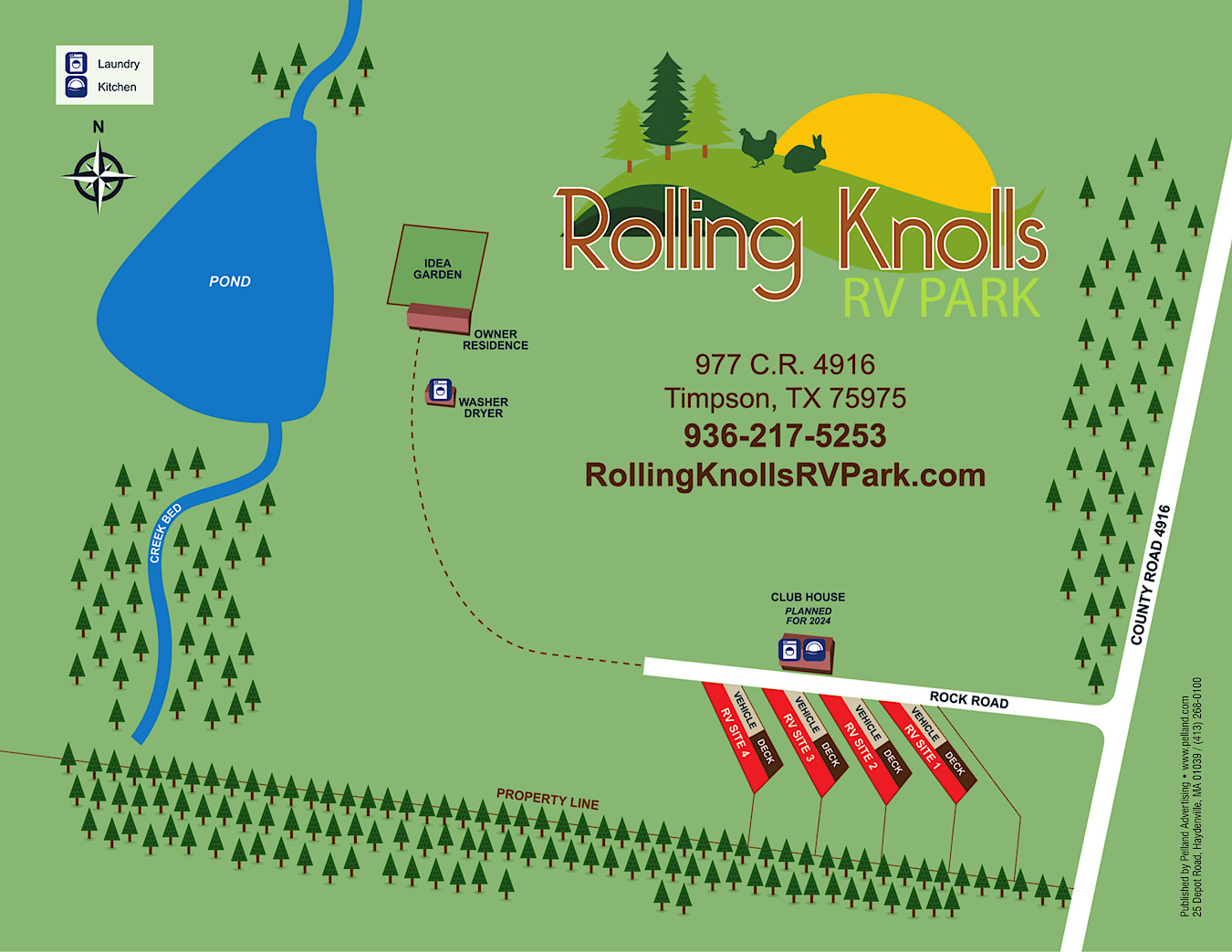 Rolling Knolls RV Park Site Map